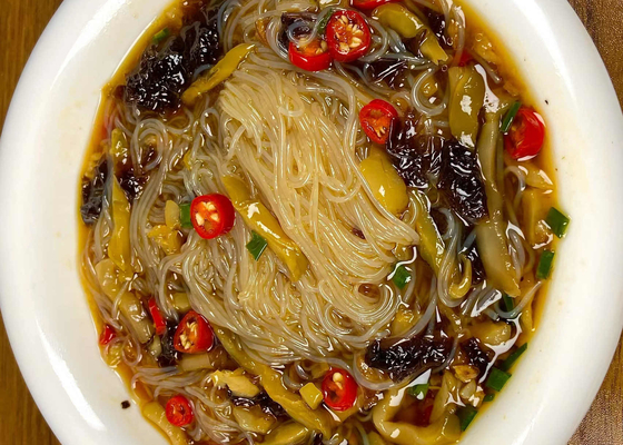 天然のマング豆のグラスヌードル